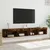Produktbild 5 för Tv-bänk med LED-belysning 2 st rökfärgad ek 100x30x30 cm