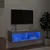 Produktbild 3 för TV-bänk med LED-belysning grå sonama 100x30x30 cm