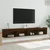 Produktbild 5 för Tv-bänk med LED-belysning 2 st brun ek 100x30x30 cm