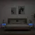 Produktbild 3 för Väggmonterad tv-bänk LED 2 st vit 40x30x40 cm