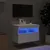 Produktbild 4 för Väggmonterad tv-bänk LED vit 60x30x40 cm