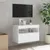 Produktbild 5 för Väggmonterad tv-bänk LED vit 60x30x40 cm