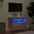 Produktbild 4 för Väggmonterad tv-bänk LED sonoma-ek 60x30x40 cm
