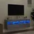 Produktbild 4 för Väggmonterad tv-bänk LED 2 st grå sonoma 60x30x40 cm