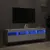 Produktbild 4 för Väggmonterad tv-bänk LED 2 st vit 80x30x40 cm