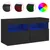 Produktbild 2 för Väggmonterad tv-bänk LED svart 80x30x40 cm