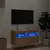 Produktbild 4 för Väggmonterad tv-bänk LED sonoma-ek 80x30x40 cm