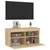 Produktbild 7 för Väggmonterad tv-bänk LED sonoma-ek 80x30x40 cm
