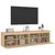 Produktbild 7 för Väggmonterad tv-bänk LED 2 st sonoma-ek 80x30x40 cm
