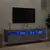 Produktbild 4 för Väggmonterad tv-bänk LED 2 st betonggrå 80x30x40 cm
