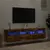 Produktbild 4 för Väggmonterad tv-bänk LED 2 st rökfärgad ek 80x30x40 cm