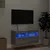 Produktbild 4 för Väggmonterad tv-skåp LED grå sonoma-ek 80x30x40 cm