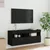 Produktbild 5 för Väggmonterad tv-bänk LED svart 100x30x40 cm