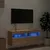 Produktbild 4 för Väggmonterad tv-bänk LED sonoma-ek 100x30x40 cm