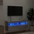 Produktbild 4 för Väggmonterad tv-bänk LED grå sonoma 100x30x40 cm