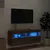 Produktbild 4 för Väggmonterad tv-bänk LED brun ek 100x30x40 cm