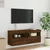 Produktbild 5 för Väggmonterad tv-bänk LED brun ek 100x30x40 cm