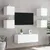 Produktbild 6 för Väggmonterad tv-bänk LED vit 30,5x35x30 cm