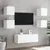Produktbild 5 för Väggmonterad tv-bänk LED 2 st vit 30,5x35x30 cm
