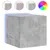 Produktbild 2 för Väggmonterad tv-bänk LED betonggrå 30,5x35x30 cm