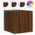 Produktbild 7 för Väggmonterad tv-bänk LED 2 st brun ek 30,5x35x30 cm