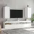 Produktbild 6 för Väggmonterad tv-bänk LED vit 30,5x35x70 cm