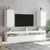 Produktbild 4 för Väggmonterad tv-bänk LED 2 st vit 30,5x35x70 cm