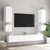 Produktbild 6 för Väggmonterad tv-bänk LED vit 40,5x35x40 cm