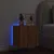Produktbild 4 för Väggmonterad tv-bänk LED brun ek 40,5x35x40 cm