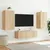 Produktbild 5 för Väggmonterad tv-bänk LED sonoma-ek 40,5x35x80 cm