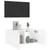 Produktbild 6 för Väggmonterad tv-bänk LED vit 60x35x31 cm