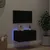 Produktbild 3 för Väggmonterad tv-bänk LED svart 60x35x31 cm