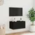 Produktbild 4 för Väggmonterad tv-bänk LED svart 60x35x31 cm