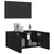 Produktbild 6 för Väggmonterad tv-bänk LED svart 60x35x31 cm