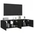 Produktbild 6 för Väggmonterad tv-bänk LED 2 st svart 60x35x31 cm