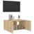 Produktbild 6 för Väggmonterad tv-bänk LED sonoma-ek 60x35x31 cm