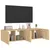 Produktbild 6 för Väggmonterad tv-bänk LED 2 st sonoma-ek 60x35x31 cm