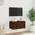 Produktbild 4 för Väggmonterad tv-bänk LED brun ek 60x35x31 cm