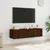 Produktbild 4 för Väggmonterad tv-bänk LED 2 st brun ek 60x35x31 cm