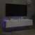 Produktbild 3 för Väggmonterad tv-bänk LED 2 st vit 80x35x31 cm