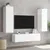Produktbild 5 för Väggmonterad tv-bänk LED 2 st vit 80x35x31 cm