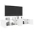 Produktbild 6 för Väggmonterad tv-bänk LED 2 st vit 80x35x31 cm