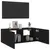 Produktbild 6 för Väggmonterad tv-bänk LED svart 80x35x31 cm