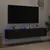 Produktbild 3 för Väggmonterad tv-bänk LED 2 st svart 80x35x31 cm