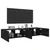 Produktbild 6 för Väggmonterad tv-bänk LED 2 st svart 80x35x31 cm