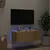Produktbild 3 för Väggmonterad tv-bänk LED sonoma-ek 80x35x31 cm