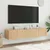 Produktbild 4 för Väggmonterad tv-bänk LED 2 st sonoma-ek 80x35x31 cm