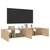 Produktbild 6 för Väggmonterad tv-bänk LED 2 st sonoma-ek 80x35x31 cm