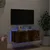 Produktbild 3 för Väggmonterad tv-bänk LED rökfärgad ek 80x35x31 cm