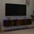 Produktbild 3 för Väggmonterad tv-bänk LED 2 st rökfärgad ek 80x35x31 cm